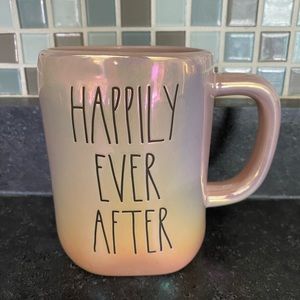 Rae Dunn iridescent  “Happily Ever After” mug